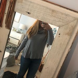 Gray cowl neck sweater